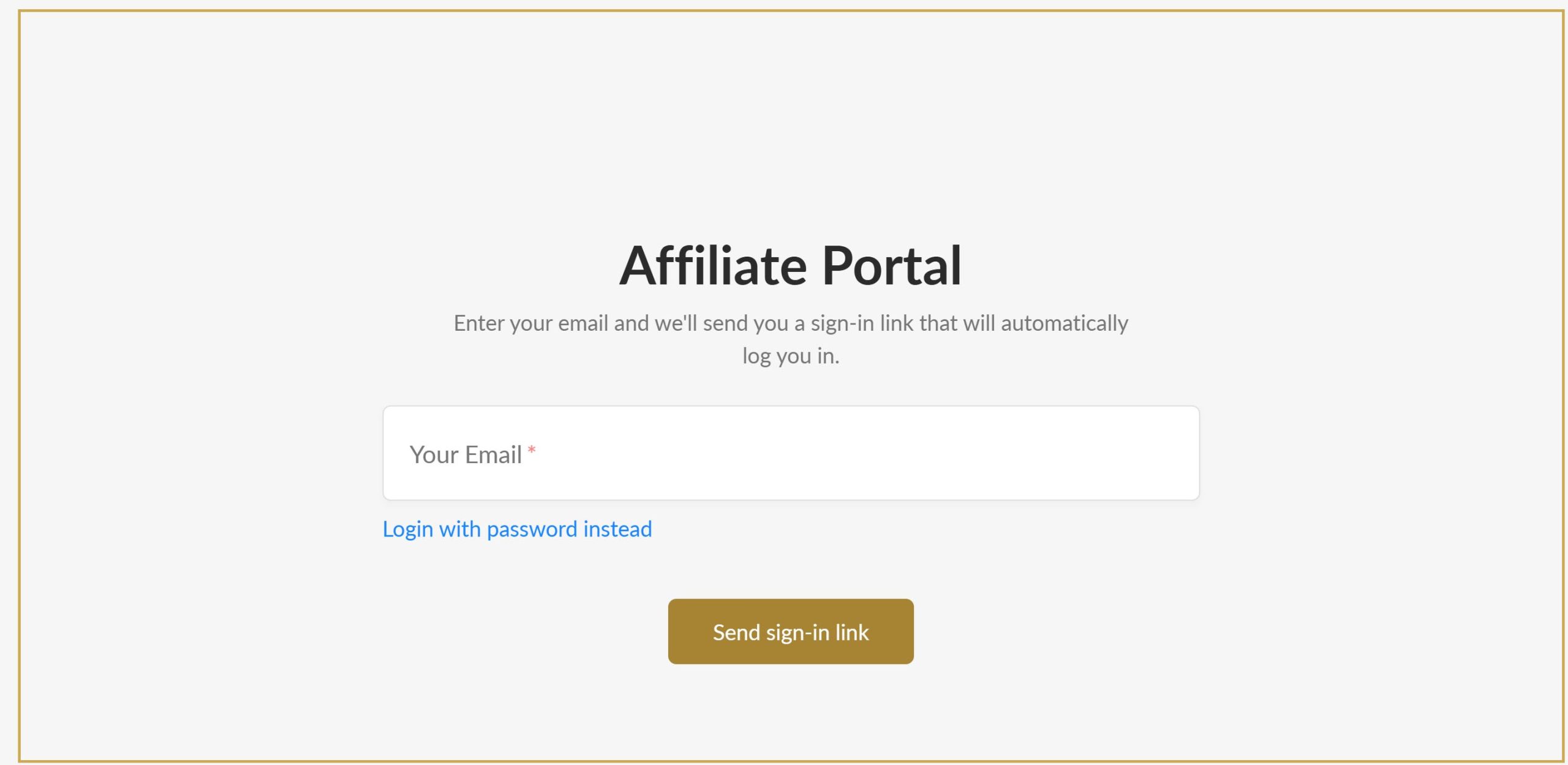 Affilliate Login Page vB