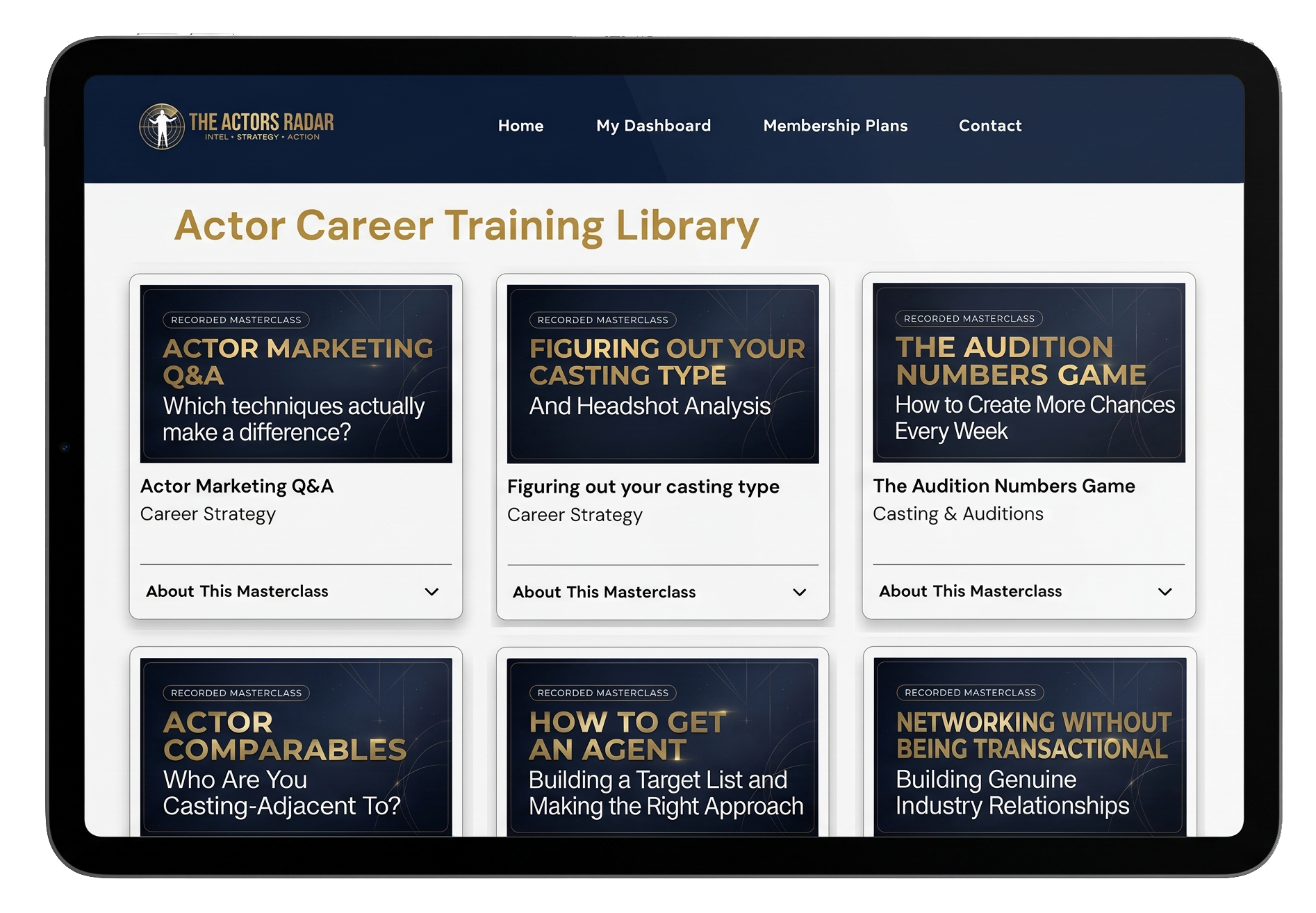 Training Library on Tablet